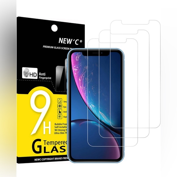NEW'C [2Pack] Screen Protector for iPhone 11 & XR (6.1")Tempered Glass - Picture 4 of 12